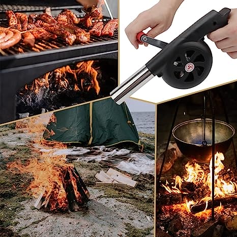Manual BBQ Blower, Barbecue Hair Dryer, BBQ Grill Fire Starter, Portable Household Hand Blower, Flame Exciter for BBQ Picnic Outdoor Camping Hiking Cooking Tool, Hand Crank BBQ Fan, Combustion Supporting Blower, Picnic Camping Stove Accessories Manual BBQ Blower, Barbecue Hair Dryer, BBQ Grill Fire Starter, Portable Household Hand Blower, Flame Exciter for BBQ Picnic Outdoor Camping Hiking Cooking Tool, Hand Crank BBQ Fan, Combustion Supporting Blower, Picnic Camping Stove Accessories